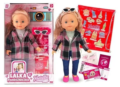 Obrázok produktu pre ARTYK Lalka Natalia Podróżniczka: 41 cm, Śpiewająca i Mówiąca