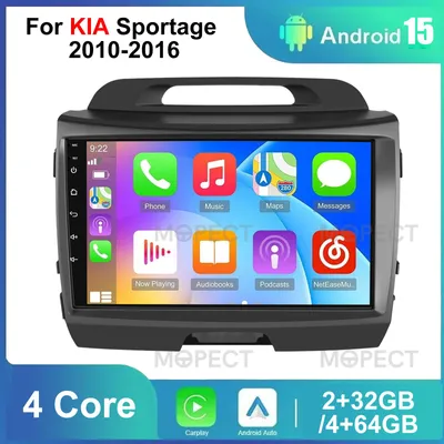 Productafbeelding van Autoradio 9 Inch HD Touchscreen - 4-64 GB Geheugen - Android 15 Systeem