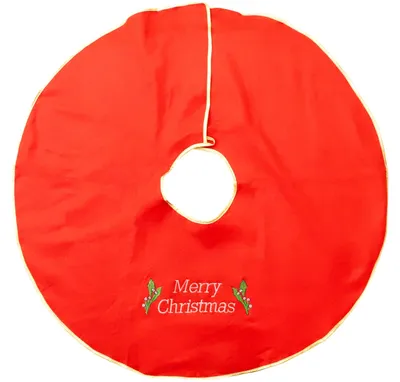 Runde Filz-Weihnachtsbaumdecke 101,6 cm, 'Merry Christmas', goldener Rand