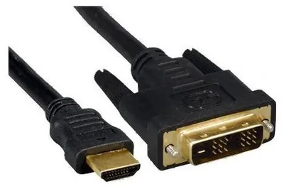 Obrázek produktu pro Video kabel DVI (18+1) samec - HDMI samec 2m pozlacené konektory černý