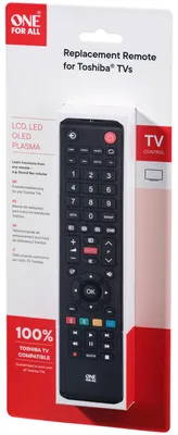 Produktbild von One For All URC 1919, TV, Drucktasten, Schwarz