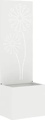 Zdjęcie produktu dla Donica Ogrodowa Z Dekoracyjną Płytą Biały 50 X 140 Cm Lumarko!