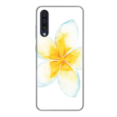 Produktbild von MuchoWow® Handyhülle Schutzhülle Hülle für Samsung Galaxy A50 Aquarellfarbe - Blume - Tropisch Silikon Softcase Handy Hülle - Mobiltelefonhülle