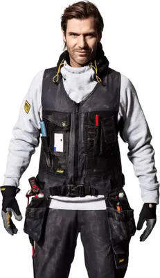 Produktbild von Snickers: Workwear 4254 Werkzeugweste Canvas+ -schwarz-schwarz 0404-M