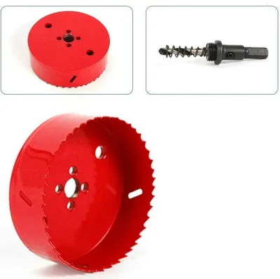 Produktbild von Lochsägen Lochsägebohrer 180mm Hochleistungs Lochöffner Metalllochöffner Lochschneidöffner Bimetallbohrer Kunststoff Rot Cutter Bohrer Set für Aluminium Eisen Holz