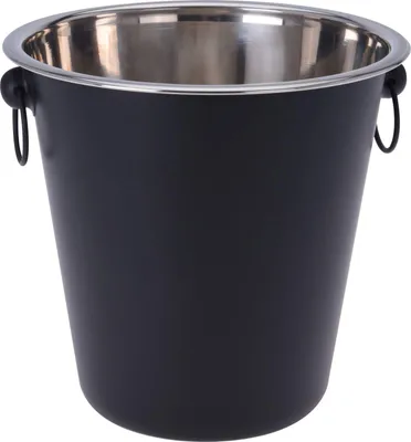 Champagnerkühler Edelstahl glänzend schwarz Ø 22 cm