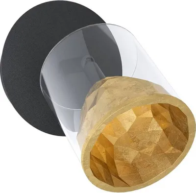 Productafbeelding van Zwarte wandlamp Melito met goud