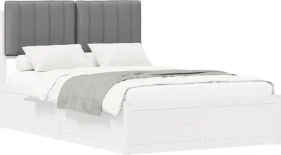 Immagine prodotto di Letto con Testiera Rivestita Grigio chiaro 120 x 200 cm
