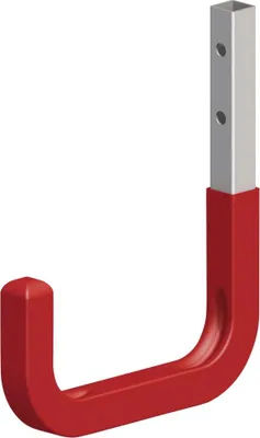 Produktbild von alfer Wandhaken, gummiert 80 mm 80 x 115 mm Stahl verzinkt rot gummiert