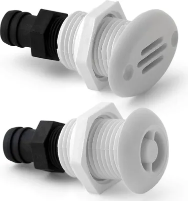 Produktbild von Tankentfüfter für 16 mm Schlauch Kunststoff Weiß, salzwasserbeständig Größe: Oval