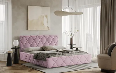 Obrázek produktu pro Postel LUKA 140x200 růžová s úložným prostorem