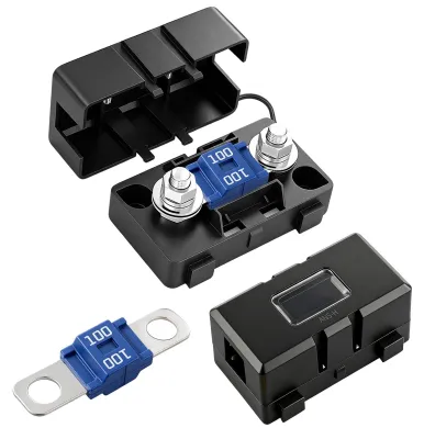 2er Set Midi-Sicherungshalter mit 2 Autosicherungen, 100 A