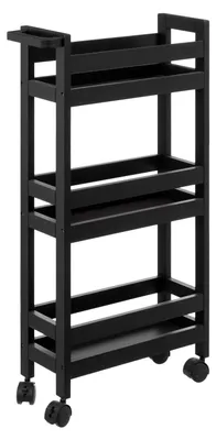 Produktbild von Servierwagen mit rollen 3 ebenen "colorama" schwarz khôl - 5 five simply smart