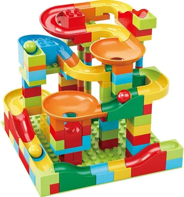 Produktbild von 168er Pack Klembaustein-Set für Kinder ab 3 Jahren, Steck-Bausteine, Bauklötze Box 16 x 16 cm - SLIDETOPIA