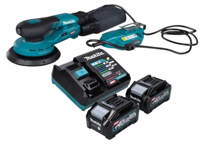 Obrázok produktu pre Makita BO 002 CGM201 Akumulátorová náhodná orbitálna brúska 40 V max. 150 mm 5,0 mm zdvihu Bezkartáčová + 2x batéria 4,0 Ah + nabíjačka