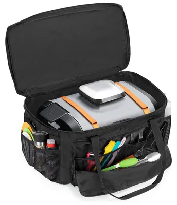 Imagen del producto de Omgoods: Bolsa de transporte para parrillas de barbacoa de exterior con amplio espacio de almacenamiento