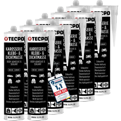 Produktbild von TECPO Karosseriekleber 10x370g Karosserie Kleber und Dichtmasse Klebstoff Dichtmittel silikonfrei dauerelastisch überlackierbar