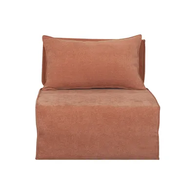 Produktbild von Miliboo - Schlafsessel aus terracotta Stoff mit Samteffekt 1-Sitzer VICTOR
