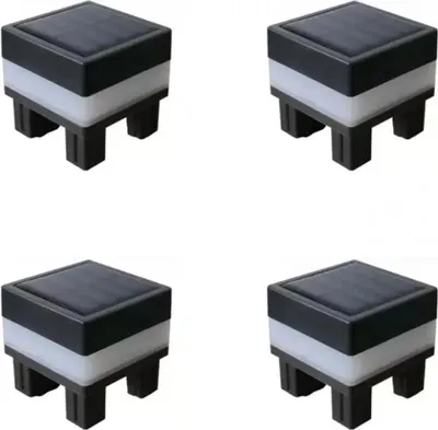 Produktbild von 4X LED Solar Pfosten Säulenleuchte Zaun Solarlampe Kappen Auβen Gartenlicht