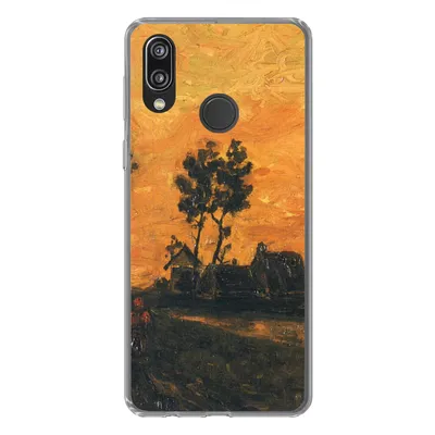 Produktbild von MuchoWow® Handyhülle Schutzhülle Hülle für Huawei P20 Lite (2020) Landschaft bei Sonnenuntergang - Vincent van Gogh Silikon Softcase Handy Hülle - Kartenhalter