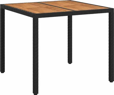 Obrázek produktu pro Zahradní stůl Černá 90 x 90 x 75 cm polyratan