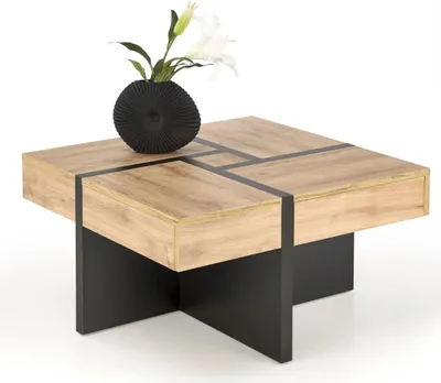 Obrázok produktu pre Konferenčný stolík SEVILLA S 80x80 dub craft/čierna