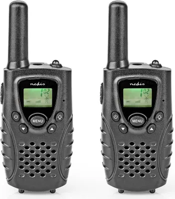 Produktbild von Walkie-Talkie-Set | 2 Hörer | Bis zu 8 km | Frequenzkanäle: 8 | PTT / VOX | Bis zu 2.5 Hours | Kopfhörerausgang | Schwarz