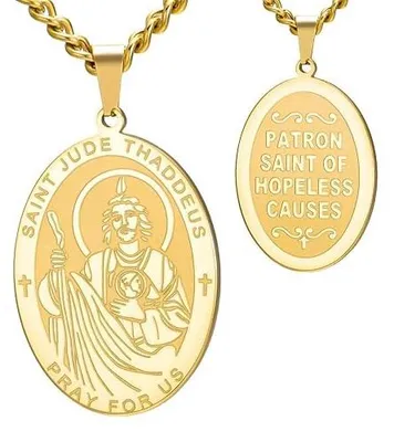 Zdjęcie produktu dla Naszyjnik święty juda medal patron amulet wisiorek religijny