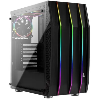 Produktbild von Aerocool Klaw, Midi Tower, PC, Schwarz, ATX, micro ATX, Mini-ITX, Acrylnitril-Butadien-Styrol (ABS), SPCC, Gaming