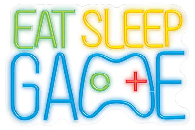 Produktbild von Neon PLEXI LED EAT SLEEP GAME mehrfarbig FPNE33 Forever Light