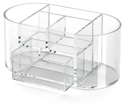 Produktbild von Schreibtisch-Organizer aus transparentem Acryl mit Schublade