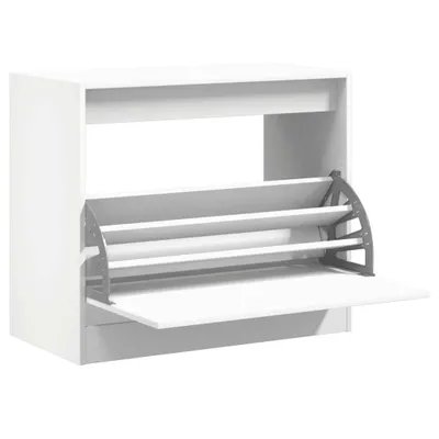 Produktbild von vidaXL Schuhschrank Weiß 80x42x69 cm Holzwerkstoff