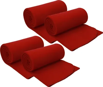 Produktbild von Betz 4 Stück Luxus Fleecedecken 130x170 cm Kuscheldecken  Farbe dunkelrot