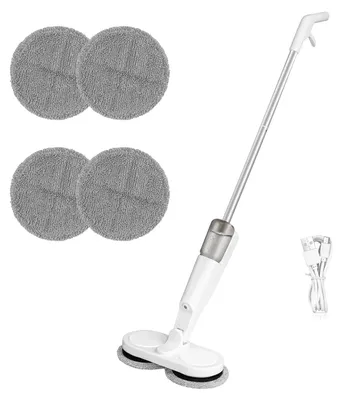 Produktbild von Kabelloser Spin-Mopp - Elektrischer Bodenwischer - Dual-Drive - Leicht 1,2 kg - 200 ml Wassertank - Nass/Trocken-Reinigung - Mikrofasermopp - Wiederaufladbar