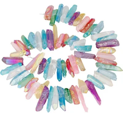 Immagine prodotto di Collana di perle in vetro Kristal Punkt, multicolore, da 12mm a 35mm, lunghezza 15 pollici, perline sfuse per la creazione di gioielli