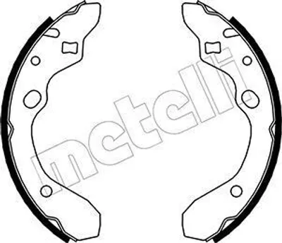Produktbild von METELLI Bremsbackensatz Trommelbremse Hinten für MAZDA FAMILIA V (BA) 200,0mm 53-0210