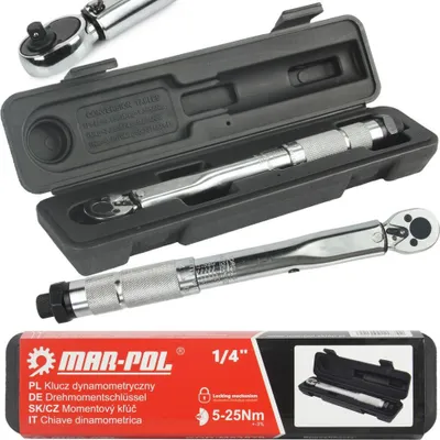 Obrázek produktu pro MAR-POL Momentový klíč 1/4'', 5-25Nm M53579
