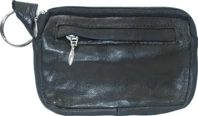 Produktbild von Großraum-Schlüsseltasche / aus Leder / mit Kleingeldvorfach / Farbe: schwarz