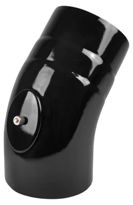 Produktbild von Raik Rauchrohrbogen / Ofenrohrbogen Emaille 120mm - 45° Bogen glatt Schwarz mit Reinigungsöffnung