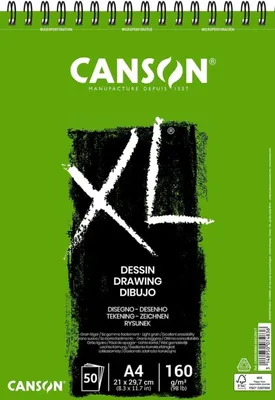 Obrázek produktu pro Canson XL Drawing, Sešit s uměleckým papírem, 160 g/m², 50 listy