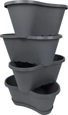 Produktbild von Pflanzturm Nessa 4 Etagen witterungsbeständig stapelbar 40x72x37 cm