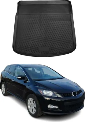 Produktbild von Kofferraummatte Kofferraumwanne für Mazda CX-7 2006-2010 Gummi TPE Schwarz