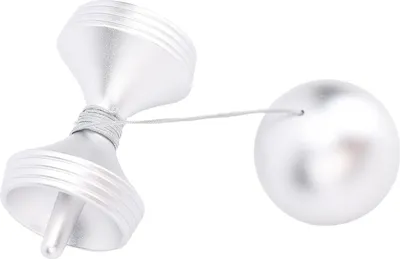 Produktbild von Schreibtischspielzeug, Stressabbau, rotierendes Gyroskop, Desktop-Dekompression mit Silikonhülle für Büro, Silber