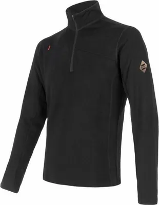 Produktbild von Sweatshirt Sensor Merino Upper Herren kurzer Reißverschluss schwarz größe 2XL 12110042-04