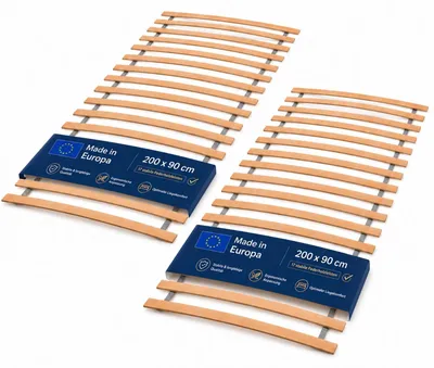 Obrázek produktu pro Sada dvou roštů z březového dřeva, rozměr 90x200 cm