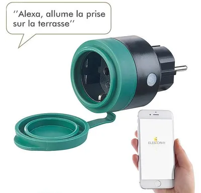 Image de Prise d'extérieur connectée compatible commandes vocales SF-475