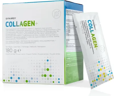 Produktbild von Synergy Worldwide Collagen+ | 30 Dosen mit 5810 mg Kollagen mit Vitamin C, Hyaluronsäure, Zink | Unterstützt die Kollagenproduktion und stärkt Haut