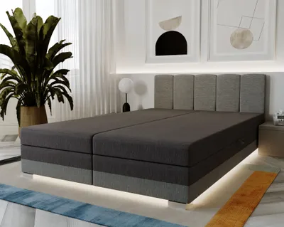 Obrázok produktu pre Kontinentálna posteľ 160x200 ROSIE 5 - tmavo šedá / šedá