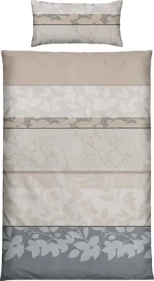 Produktbild von REDBEST Bettwäsche beige-grau 1x 135x200 cm + 1x 40x80 cm