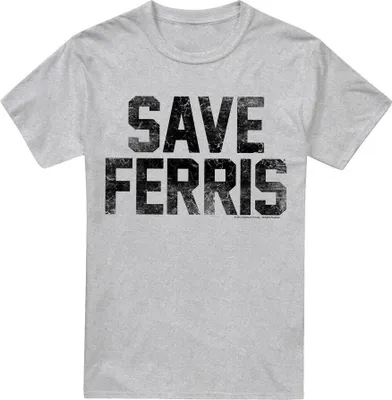Imagen del producto de Camiseta para hombre "Save Ferris" de la película "Ferris Bueller's Day Off" (TV6943) (Talla L) (Sport Heide)